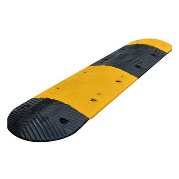 6 Recycled Rubber Safety-Striped Big Bump Speed Bump 