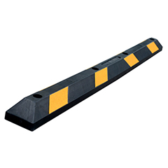 6 Economy Recycled Rubber Parking Block – Black/Yellow - Hardware Included