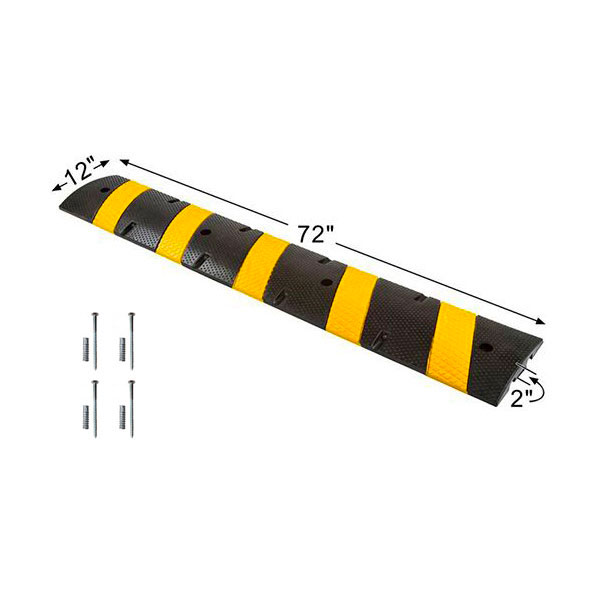 RS PRO High Visibility Rubber Speed Bump, 300mm x 1.83 mx 75